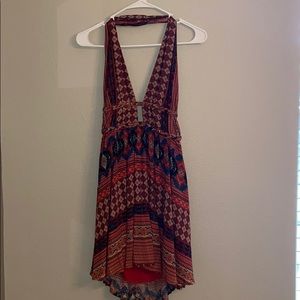 Tribal Print Halter Dress